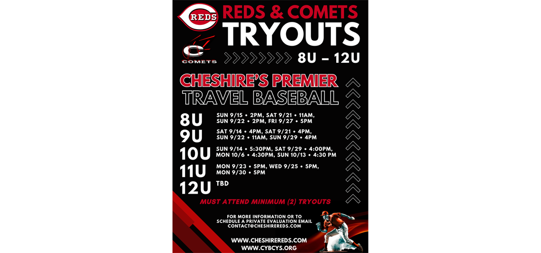 Reds & Comets Tryouts 8u - 12u