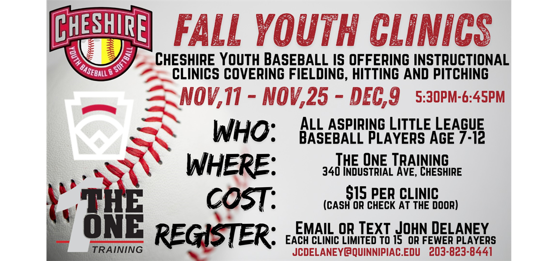 CYB Fall Youth Baseball Clinics